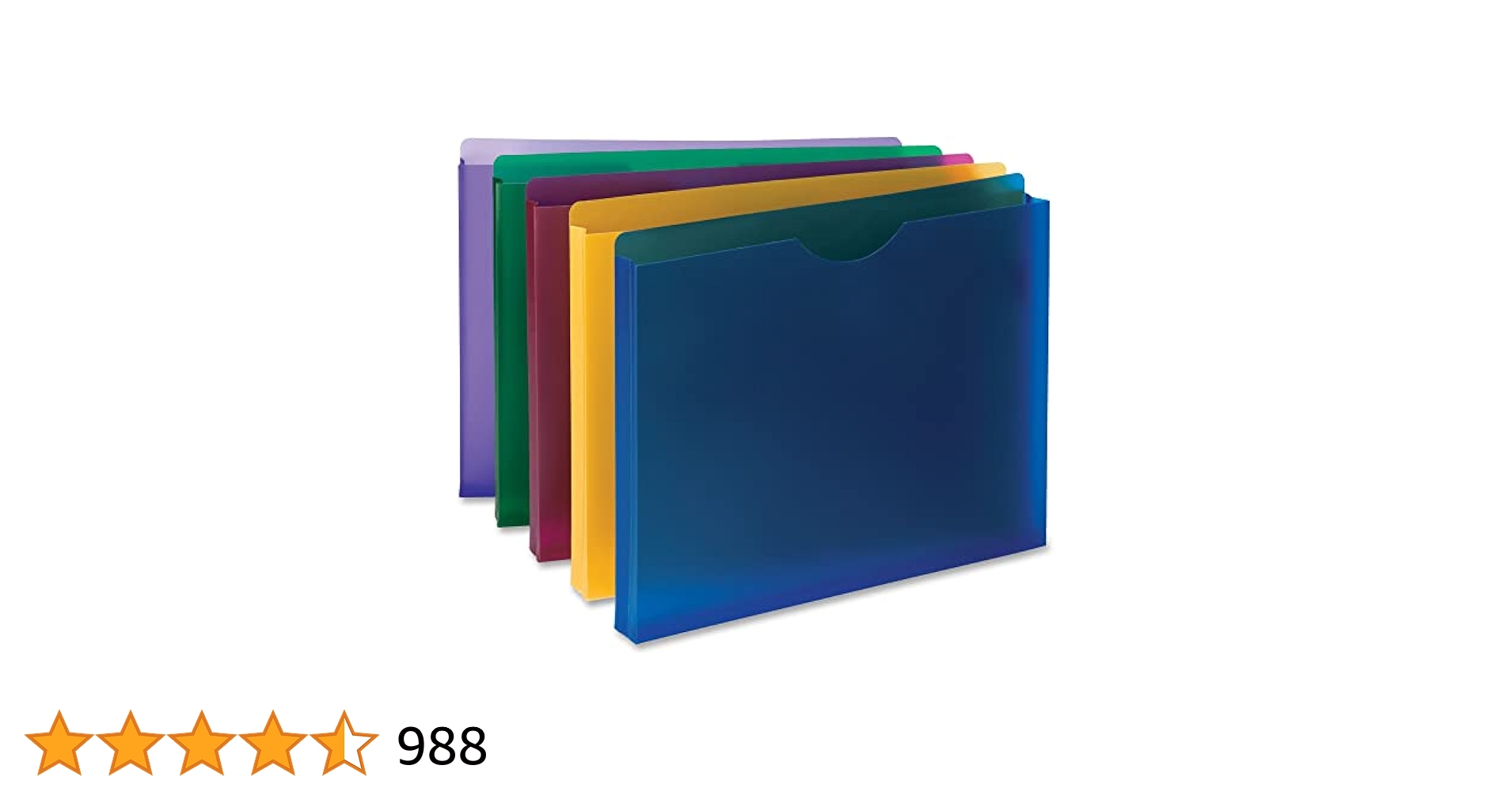 Amazon.com : Smead Poly Expanding File Jacket, Straight-Cut